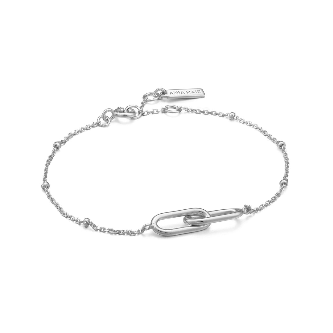 Silver Beaded Chain Link Bracelet - Ania Haie