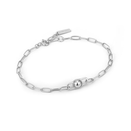 Silver Orb Link Chunky Chain Bracelet - Ania Haie