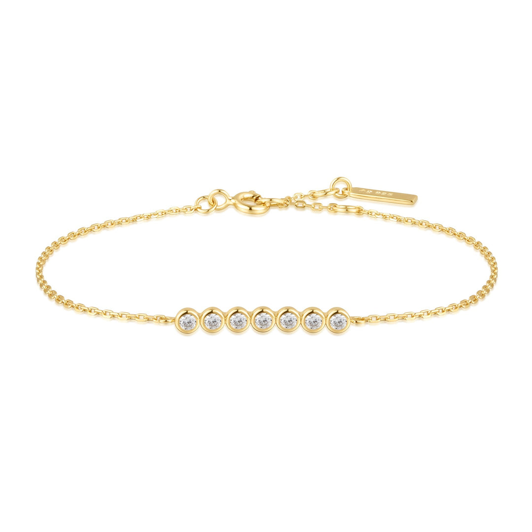 Gold Bezel Set Bracelet - Ania Haie