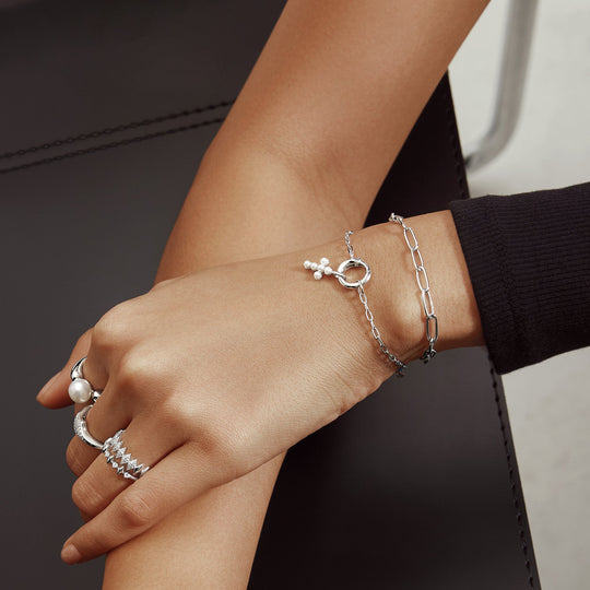 Silver Linked Chunky Bracelet - Ania Haie