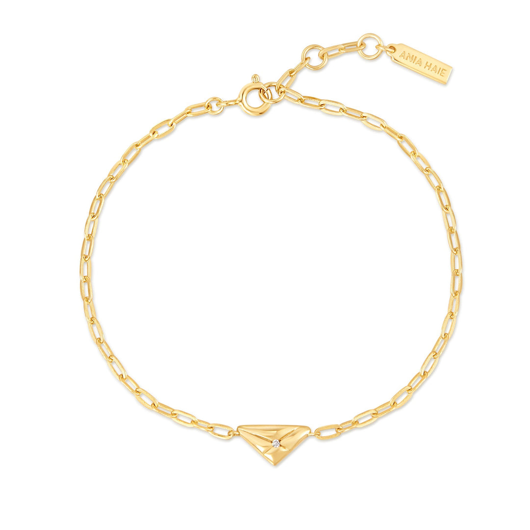 Gold Triangle Kiss Bracelet - Ania Haie