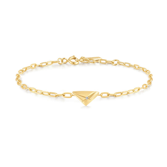 Gold Triangle Kiss Bracelet - Ania Haie