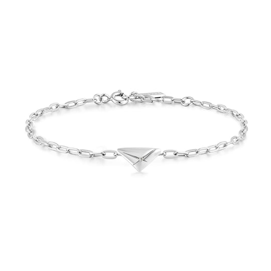 Silver Triangle Kiss Bracelet - Ania Haie