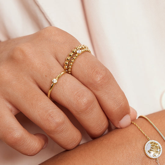 Gold Round Dome Band - Ania Haie