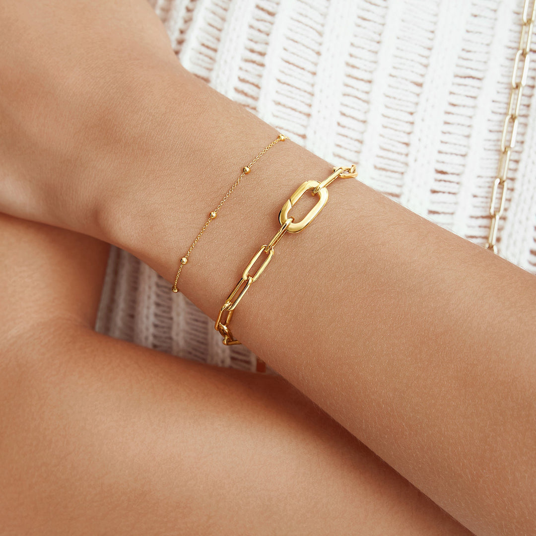 Gold Linked Chunky Bracelet - Ania Haie