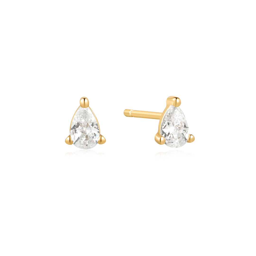 Gold Pear Studs - Ania Haie