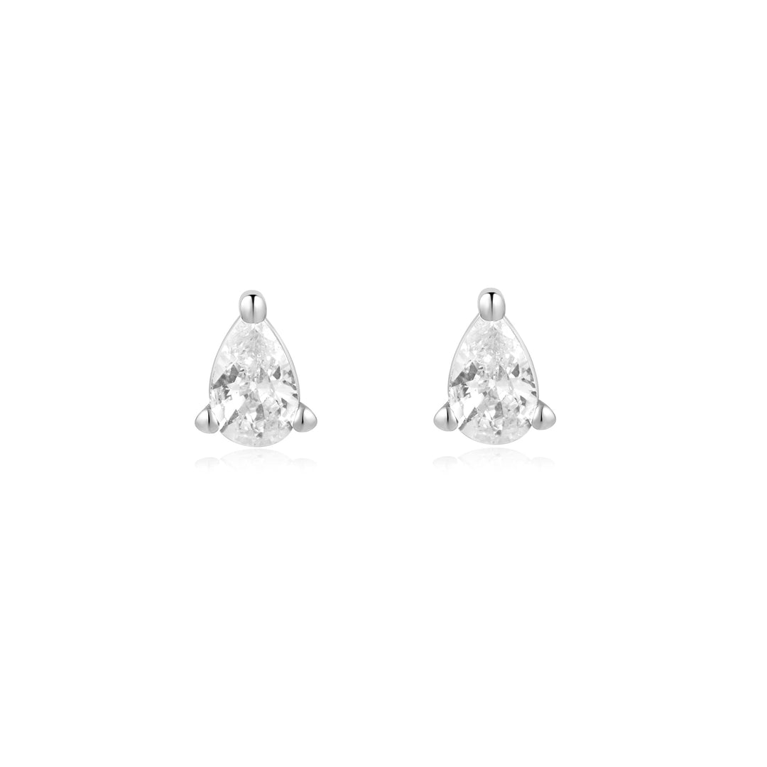 Silver Pear Studs - Ania Haie