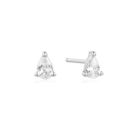 Silver Pear Studs - Ania Haie