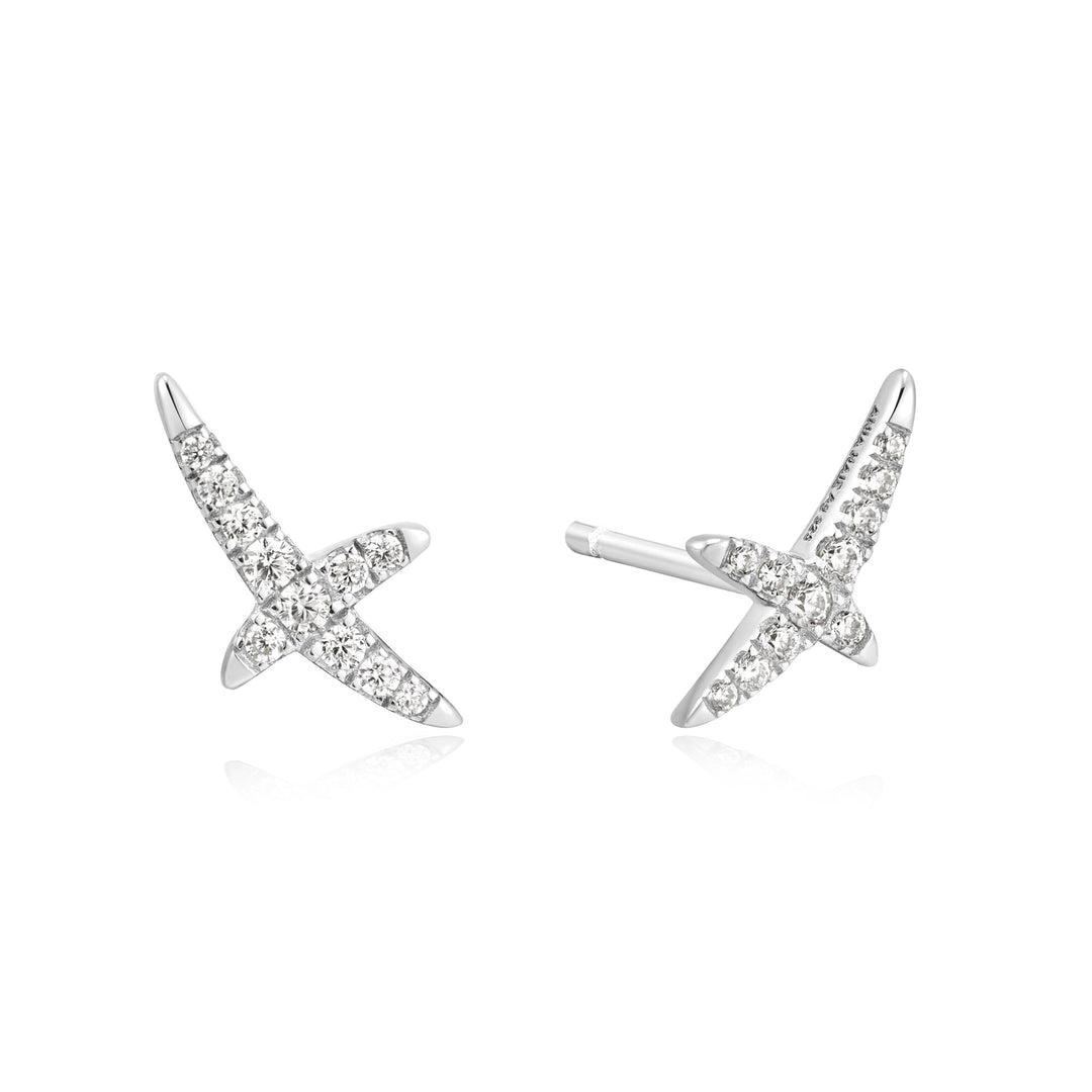 Silver Kiss Pavé Studs - Ania Haie