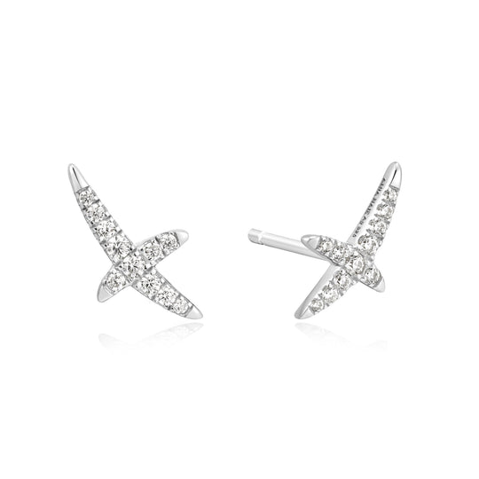 Silver Kiss Pavé Studs - Ania Haie