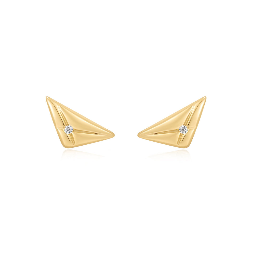 Gold Triangle Kiss Studs - Ania Haie