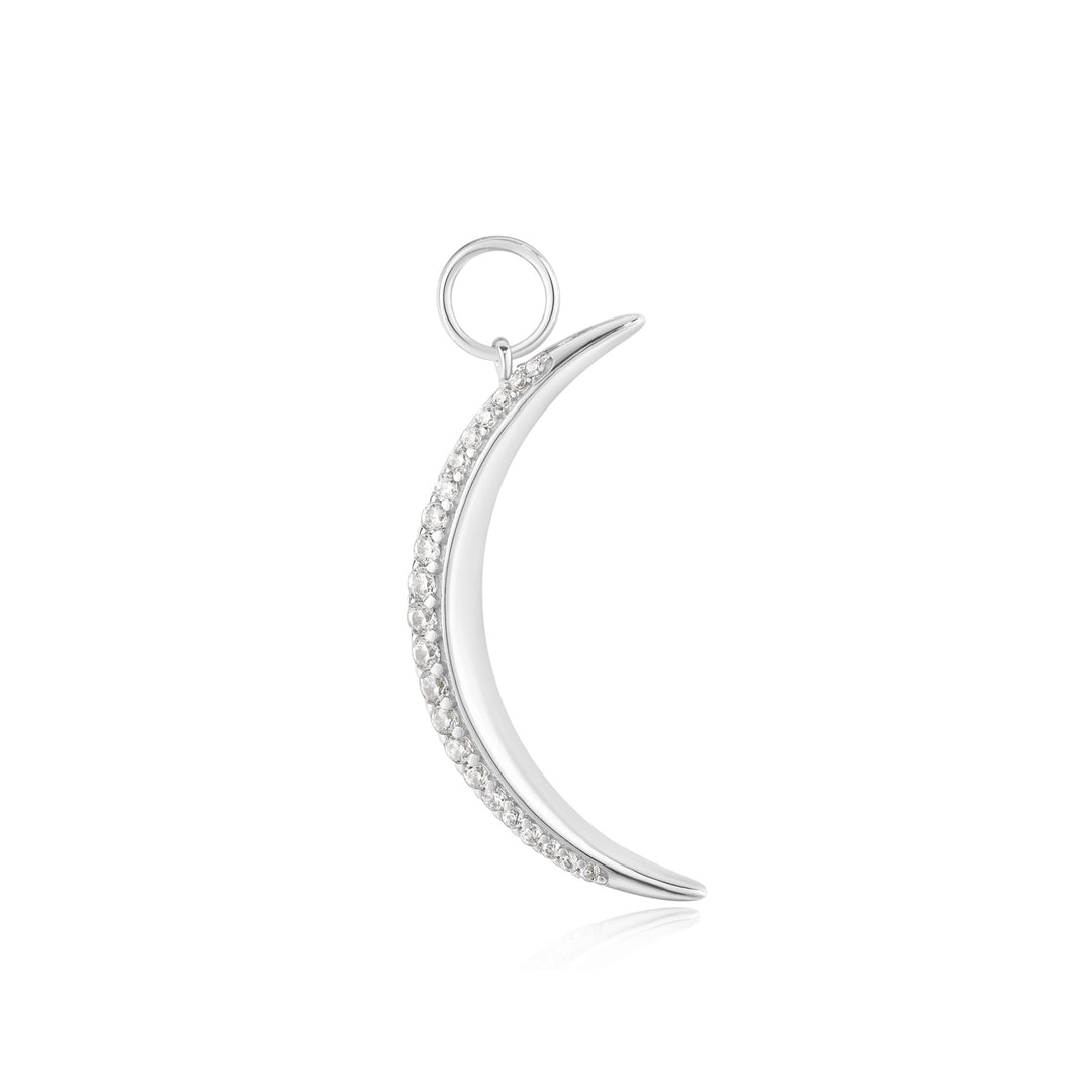 Silver Moon Pavé Earring Charm - Ania Haie