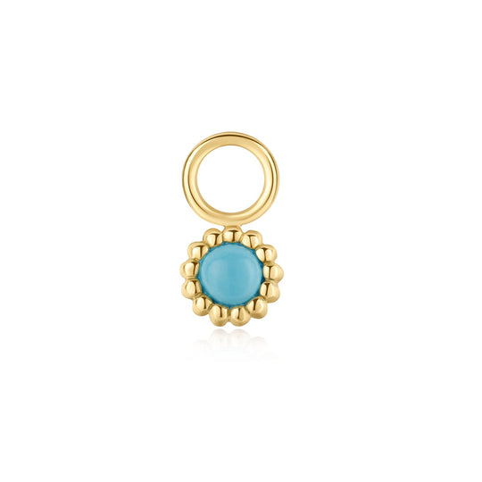 Gold Malachite and Turquoise Earring Charm - Ania Haie