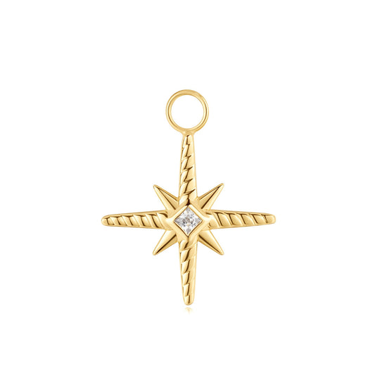 Gold Turquoise and Cubic Ziconia Star Earring Charm - Ania Haie