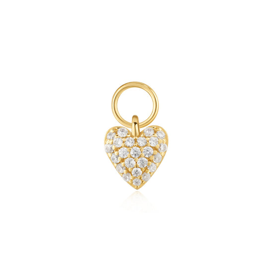 Gold Heart Pavé Earring Charm - Ania Haie