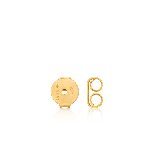 Gold Rope Heart Stud Earrings