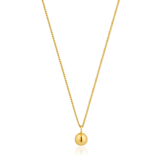 Gold Orbit Ball Necklace