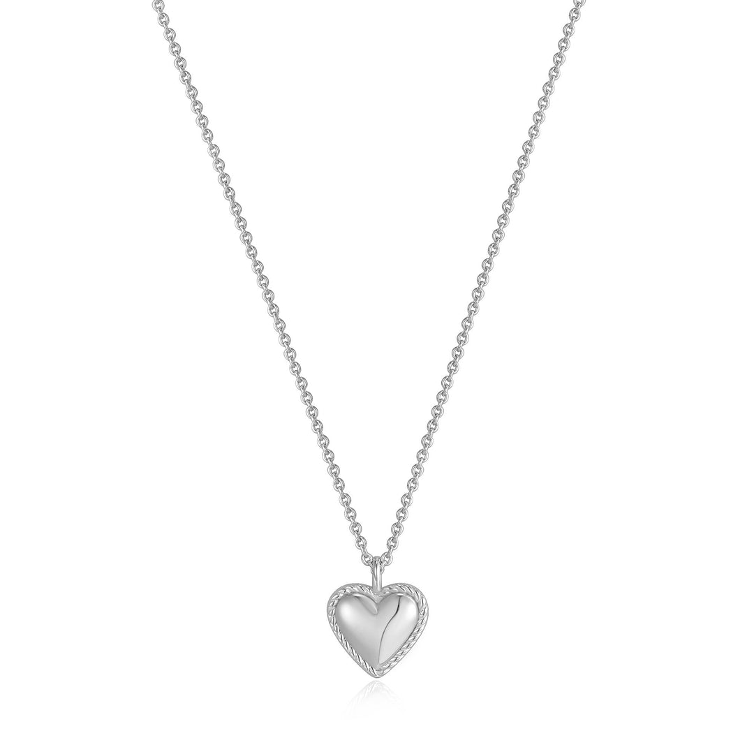 Silver Rope Heart Pendant Necklace - Ania Haie