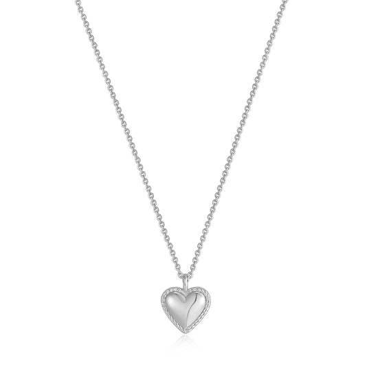 Silver Rope Heart Pendant Necklace - Ania Haie