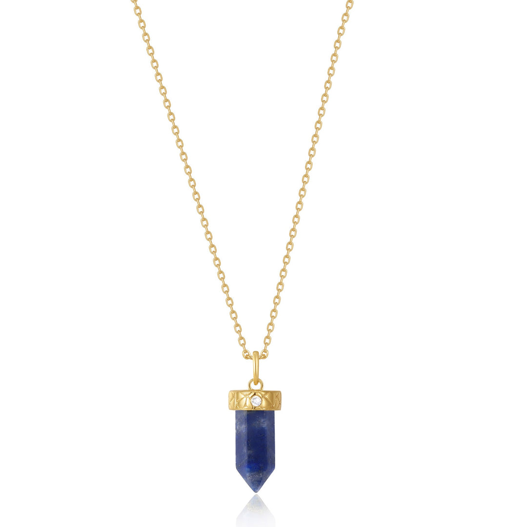 Gold Lapis Point Pendant Necklace - Ania Haie