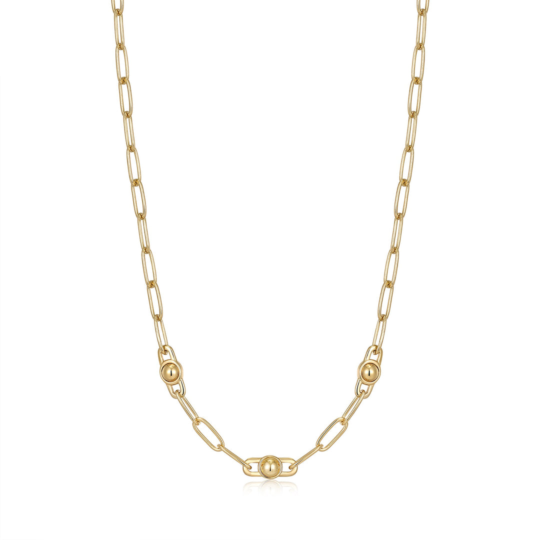 Gold Orb Link Chunky Chain Necklace - Ania Haie