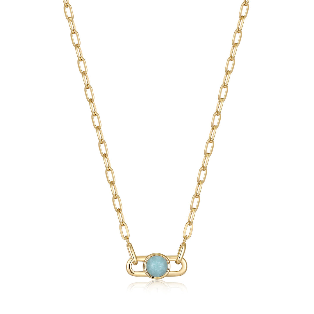 Gold Orb Amazonite Link Necklace - Ania Haie