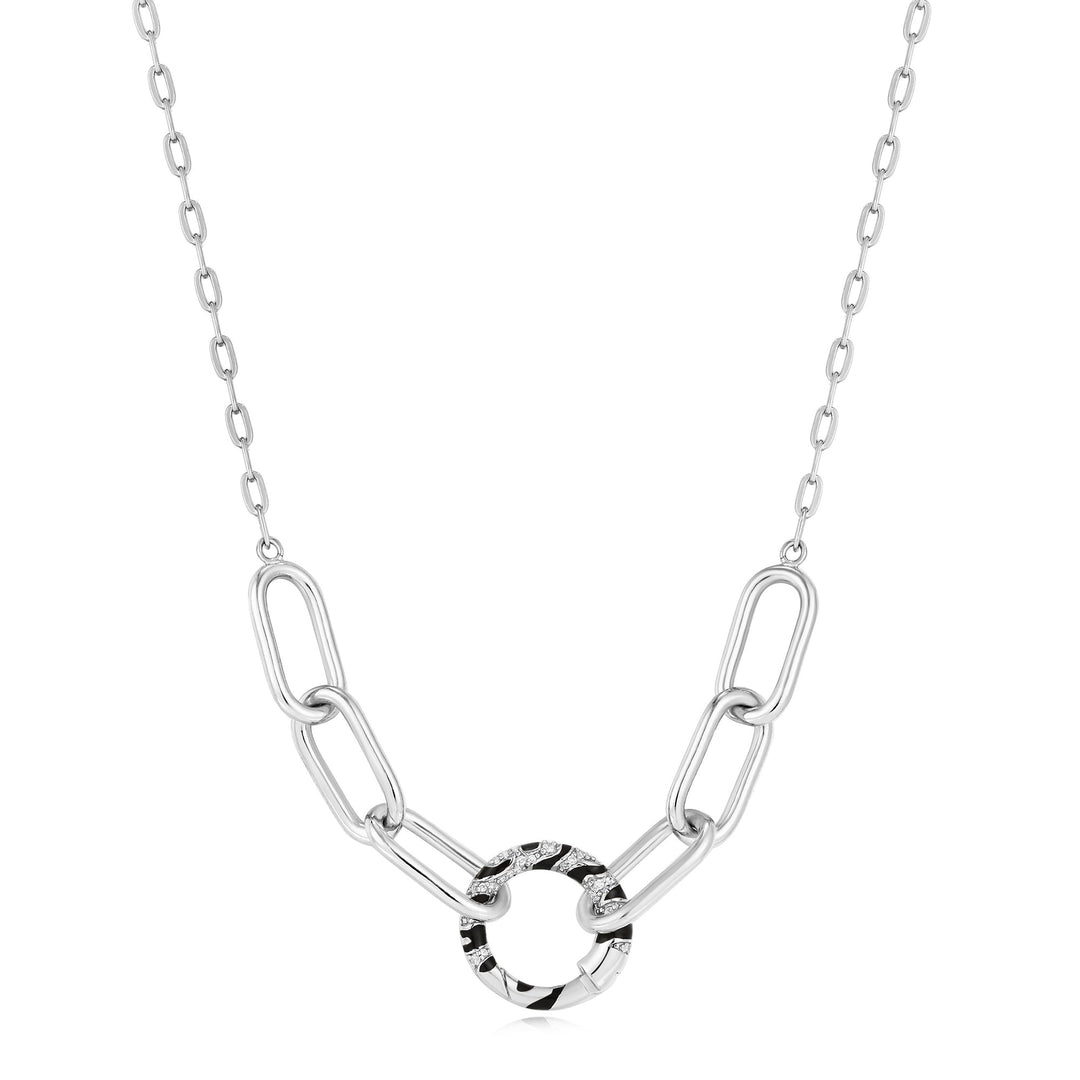 Silver Tiger Chain Charm Connector Necklace - Ania Haie