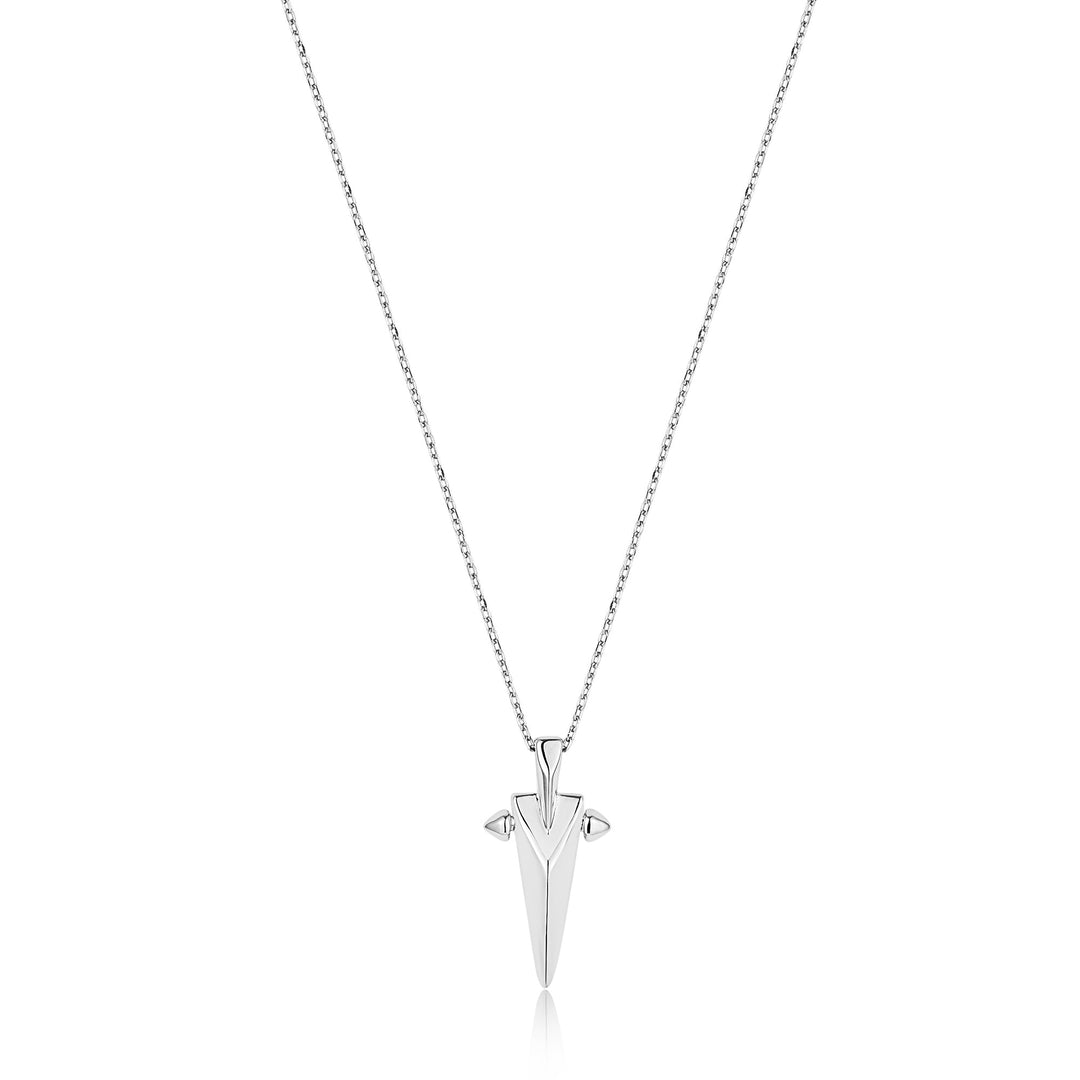 Silver Geometric Point Pendant Necklace - Ania Haie