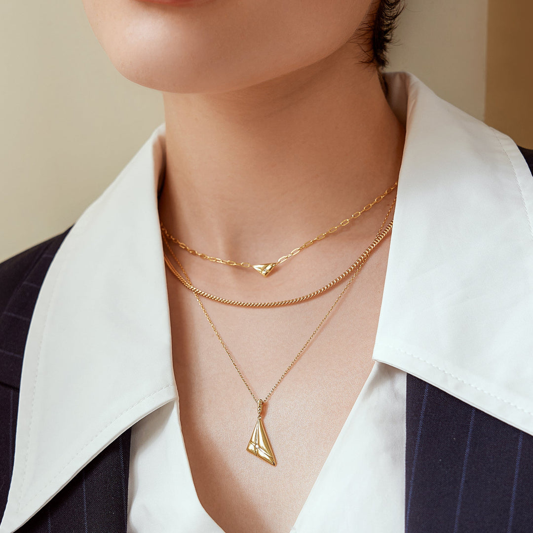 Gold Triangle Necklace - Ania Haie