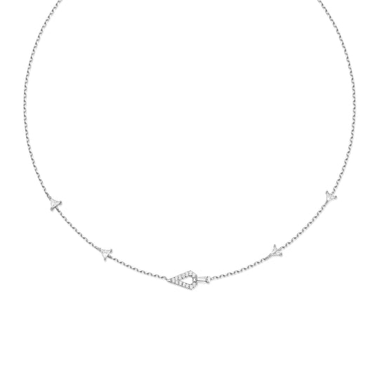 Silver Geometric Satellite Necklace - Ania Haie