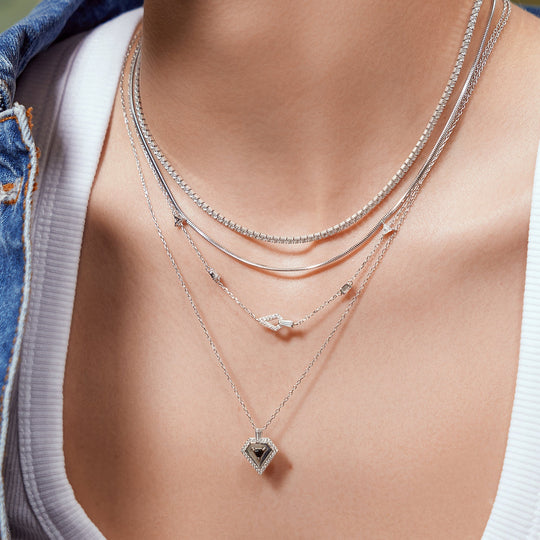 Silver Geometric Necklace - Ania Haie