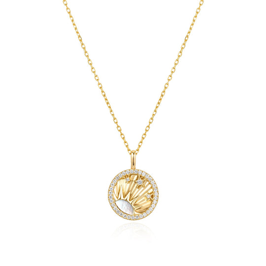 Gold Shiny Sun Star Necklace - Ania Haie