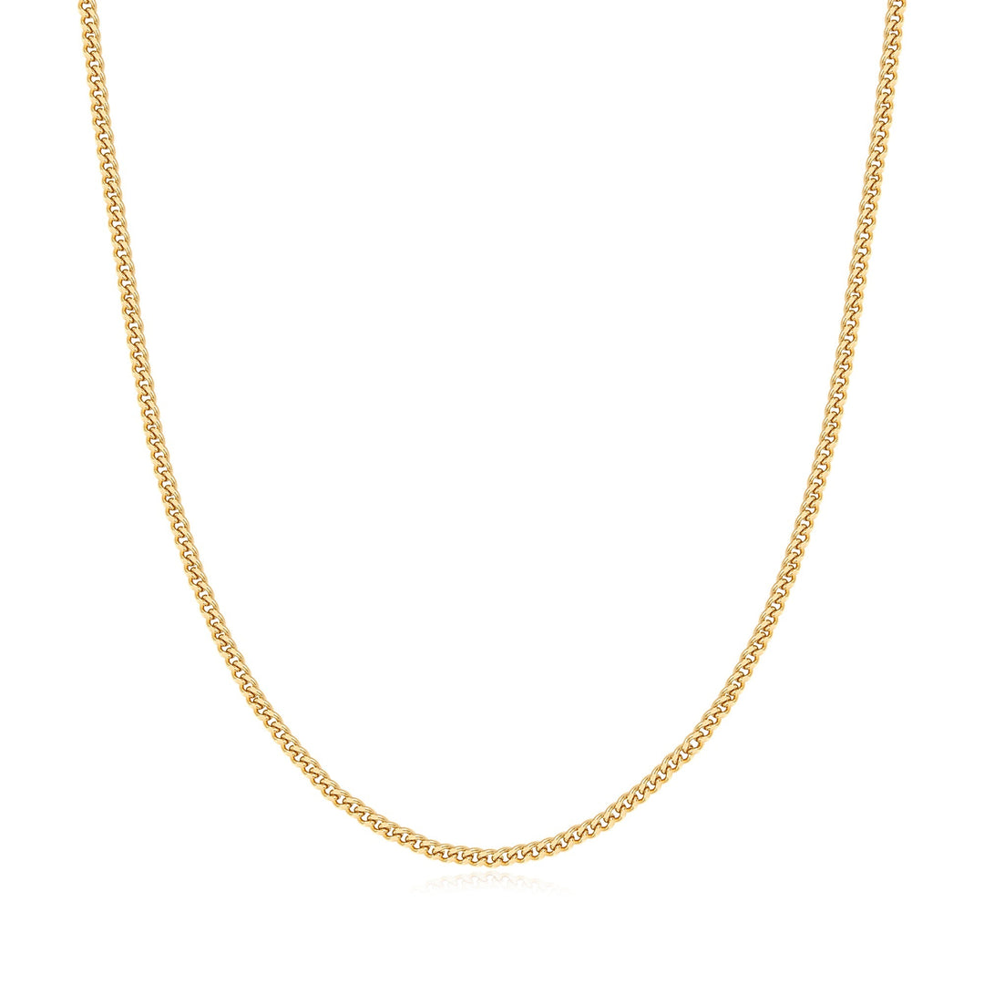 Gold Shiny Curb Necklace - Ania Haie