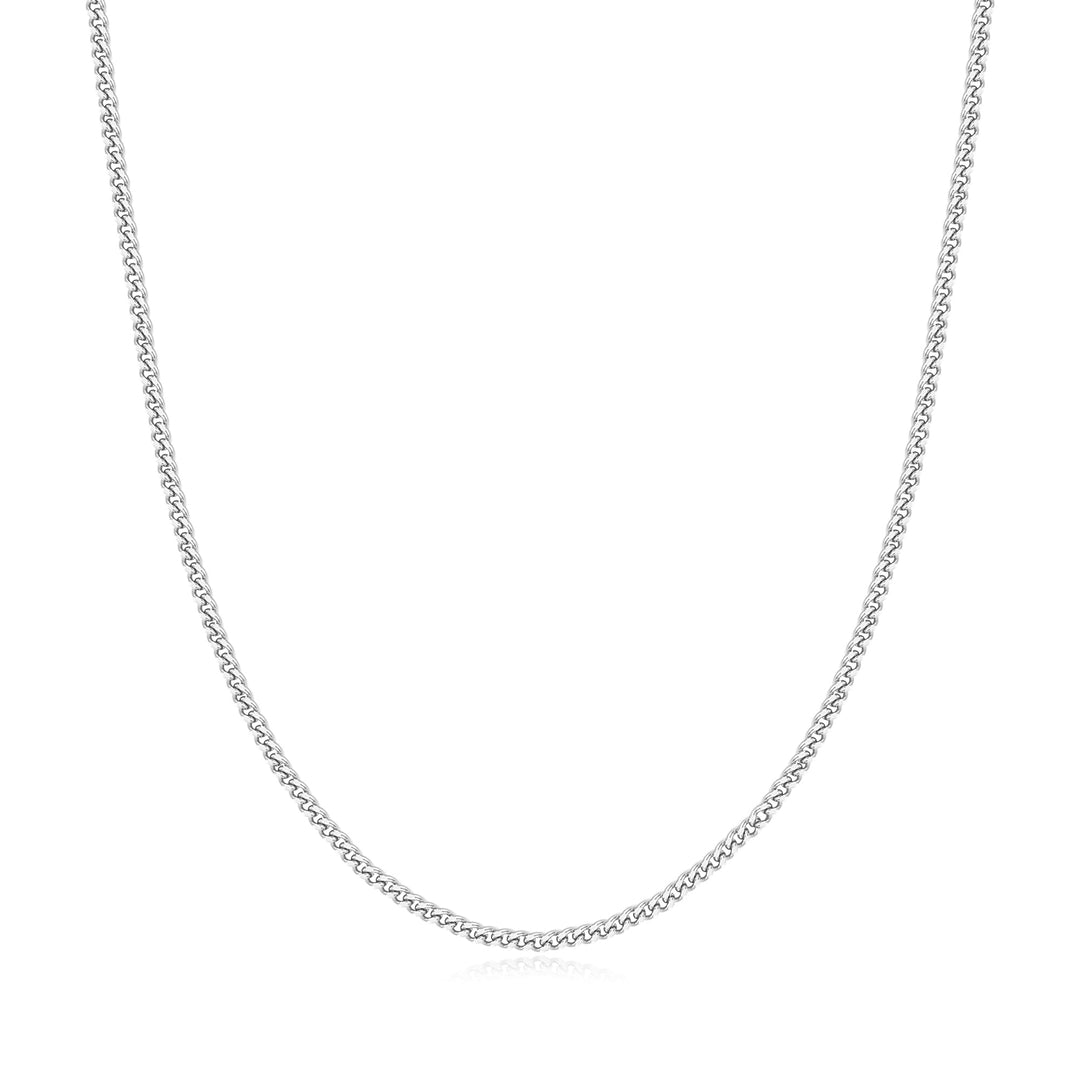 Silver Shiny Curb Necklace - Ania Haie