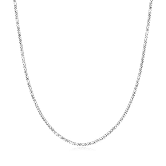 Silver Shiny Curb Necklace - Ania Haie