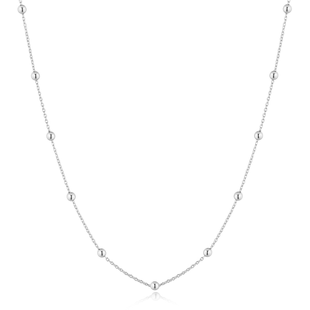 Silver Bobble Long Chain Necklace - Ania Haie