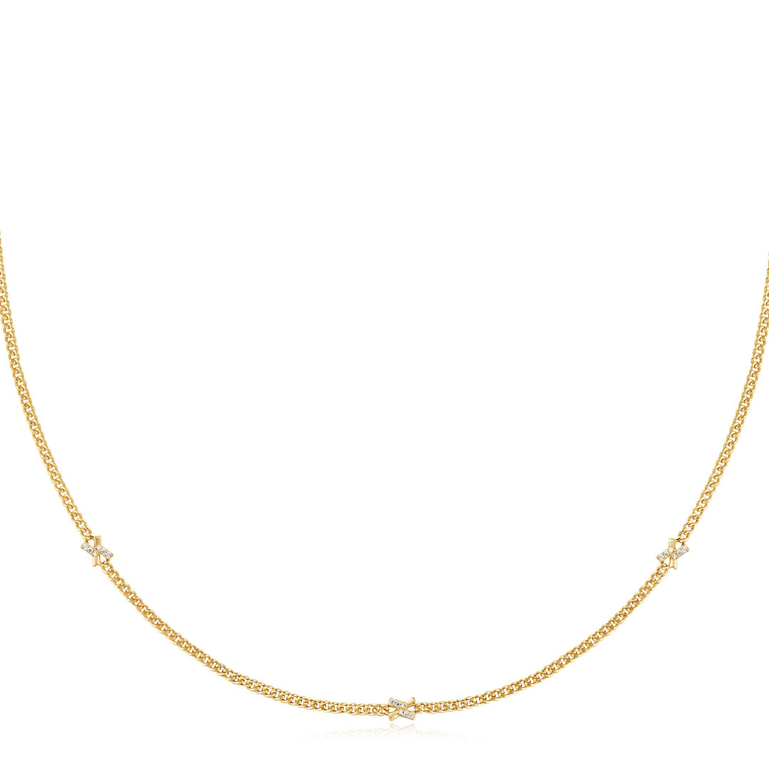 Gold Cross Station Necklace - Ania Haie