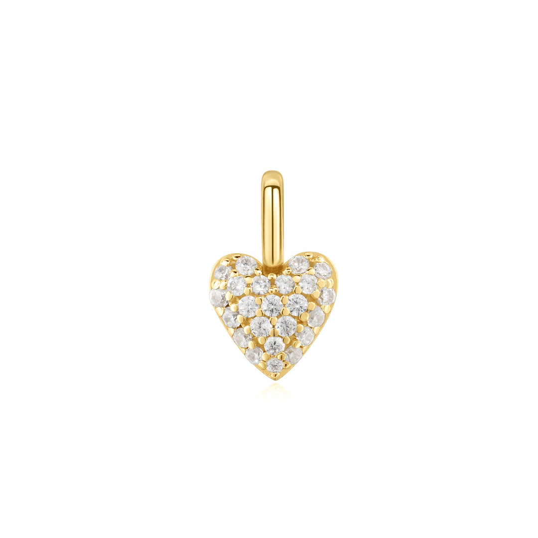 Gold Heart Pavé Charm - Ania Haie