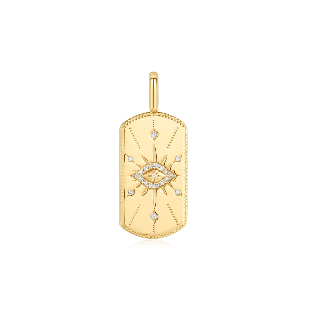 Gold Evil Eye Tag Charm - Ania Haie