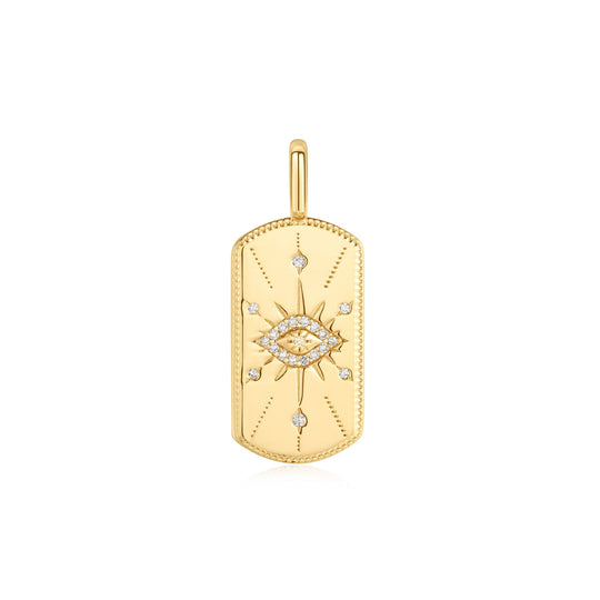 Gold Evil Eye Tag Charm - Ania Haie