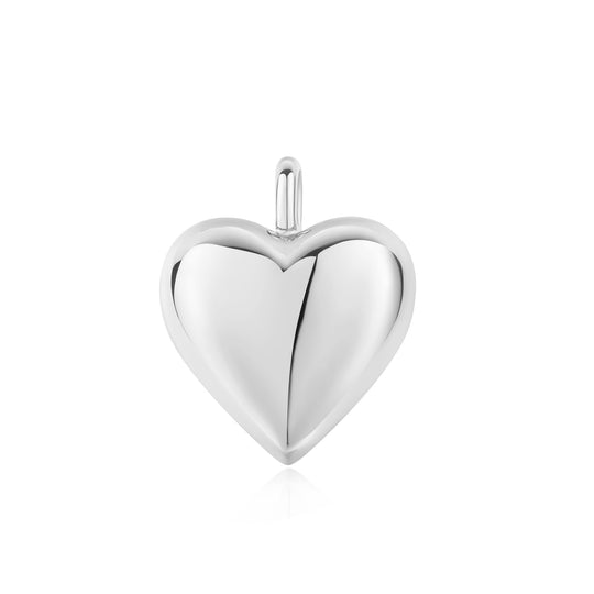 Silver Dome Heart Charm - Ania Haie