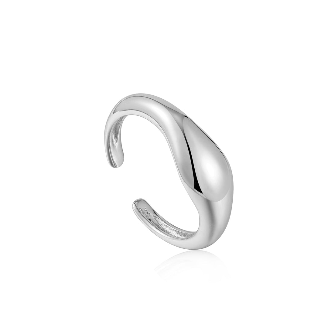 Silver Wave Adjustable Ring - Ania Haie