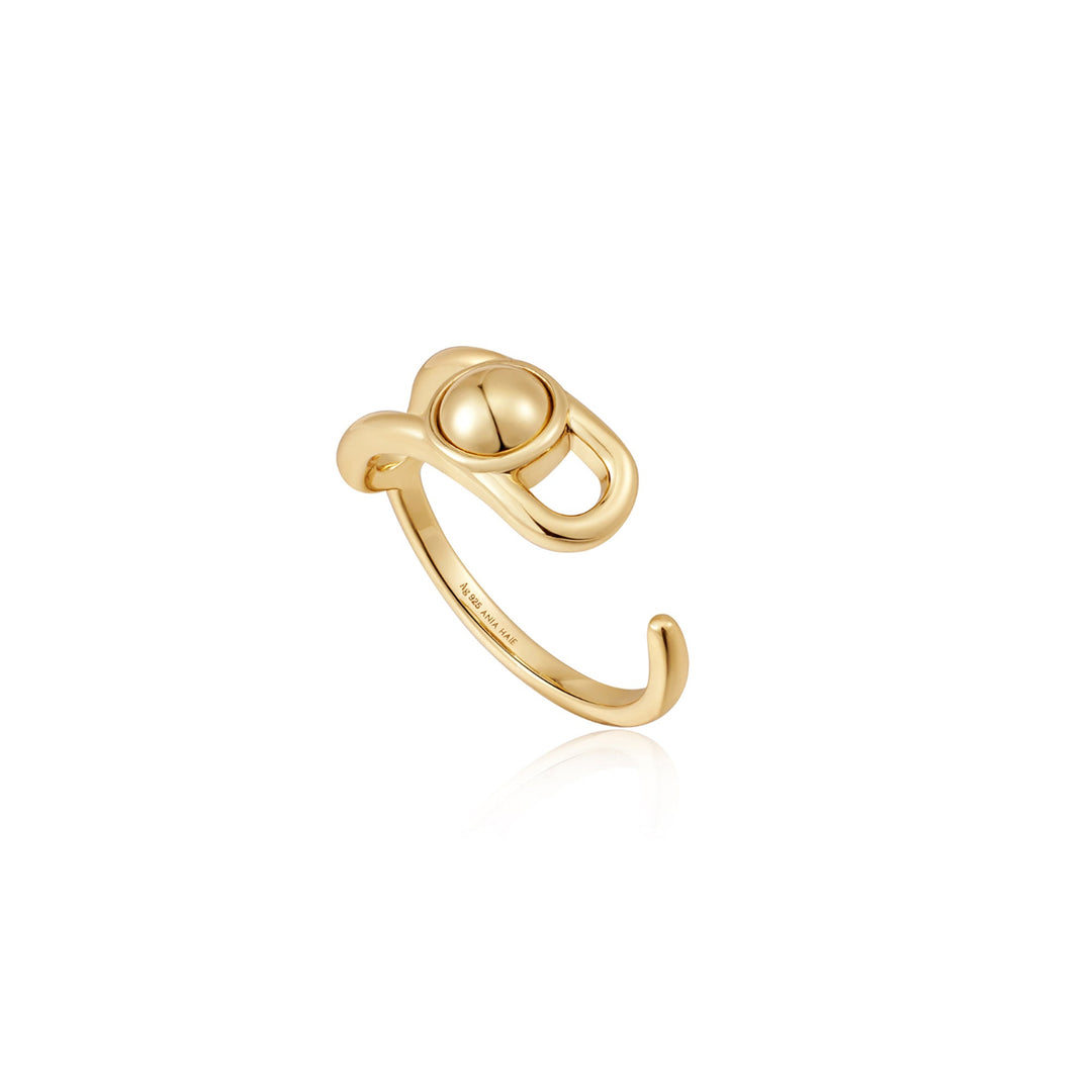 Gold Orb Claw Adjustable Ring - Ania Haie