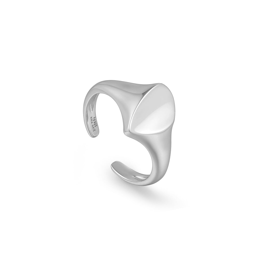 Silver Arrow Adjustable Signet Ring - Ania Haie