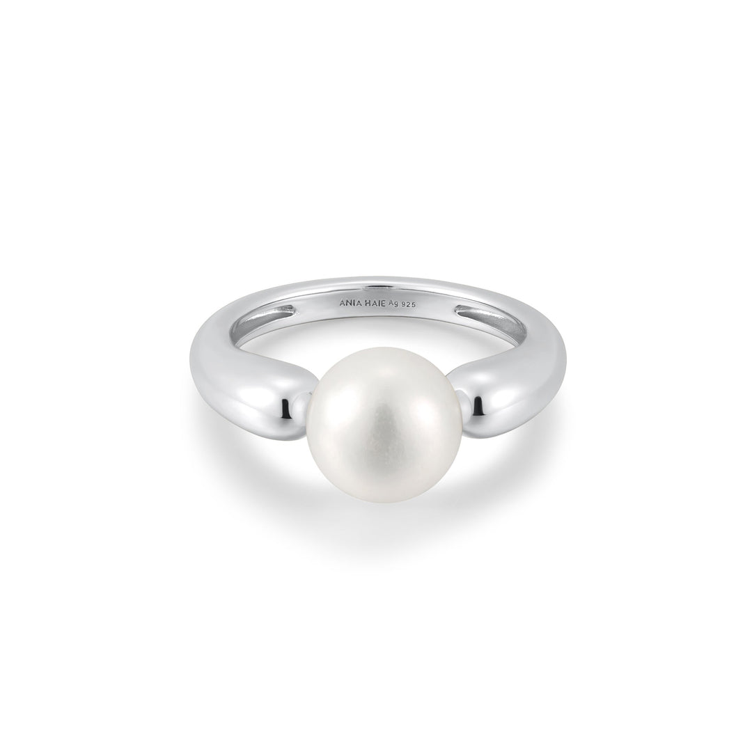 Silver Freshwater Sphere Pearl Ring - Ania Haie