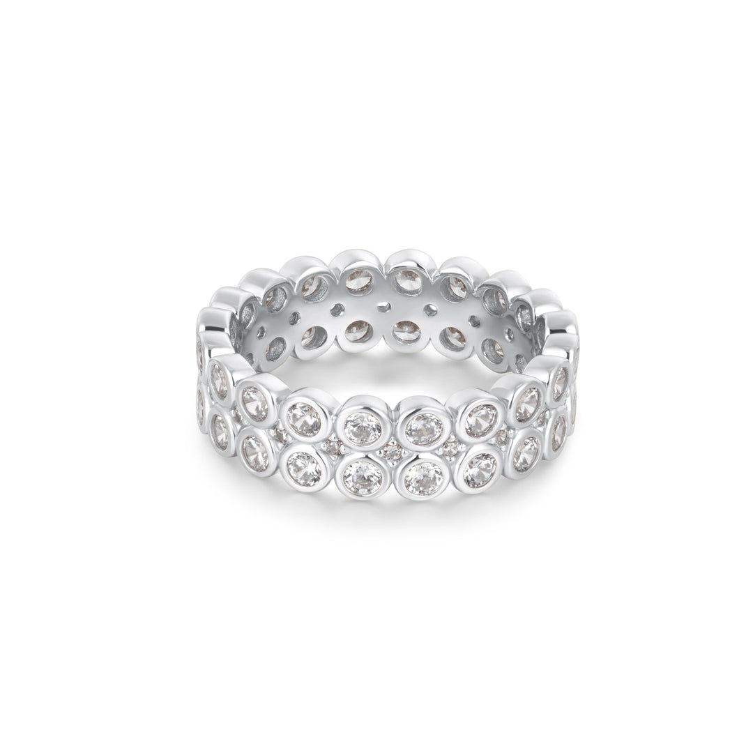 Silver Double Row Bezel Ring - Ania Haie