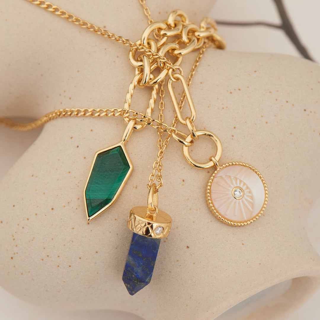 Gold Lapis Point Pendant Necklace - Ania Haie