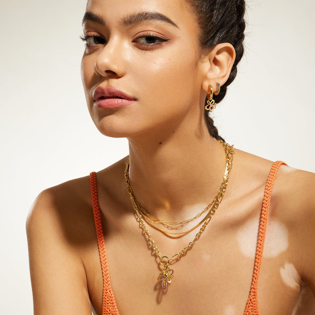 Gold Mixed Link Charm Chain Connector Necklace - Ania Haie