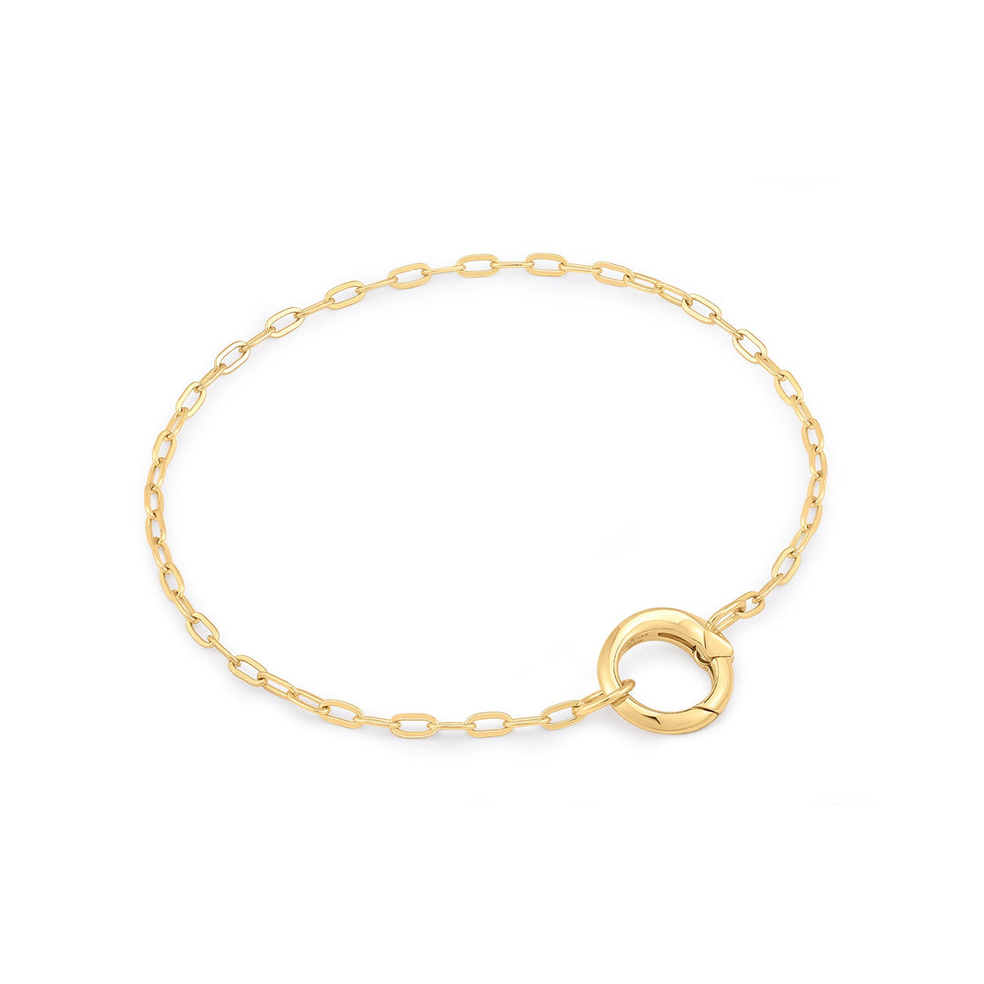 Gold Mini Link Charm Chain Connector Bracelet - Ania Haie
