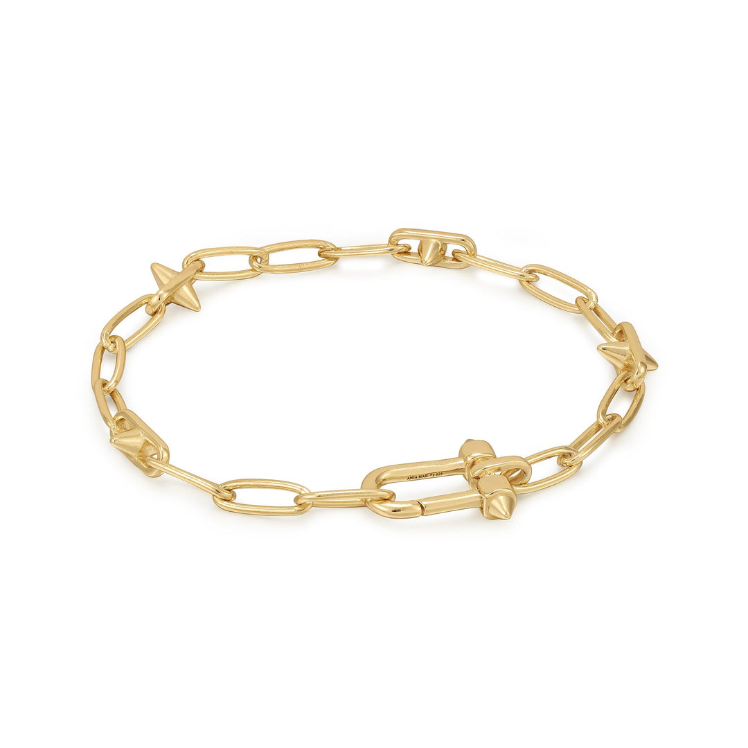 Gold Stud Link Charm Bracelet - Ania Haie